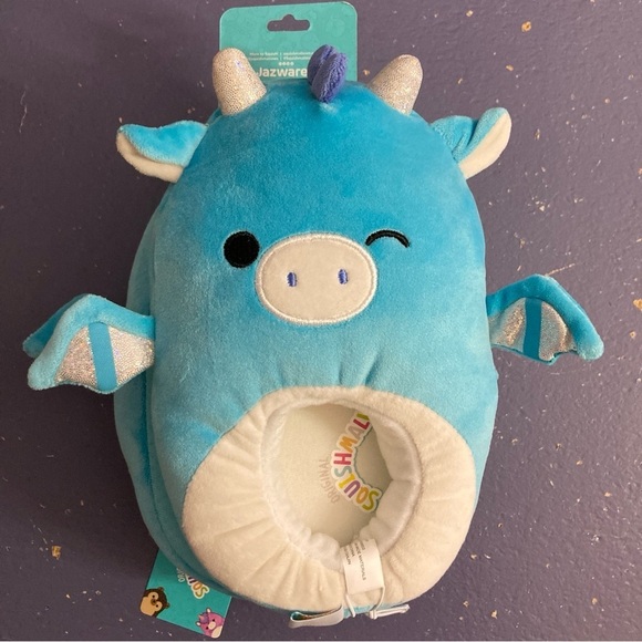 Squishmallows Tatiana Blue Dragon Slippers - Picture 4 of 7